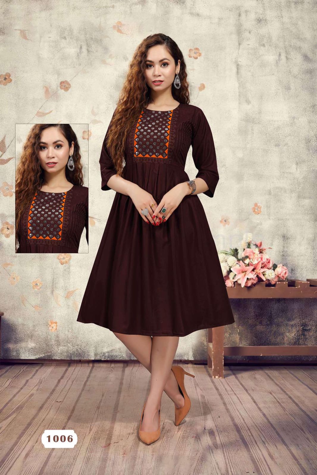 Rohini Ethnic Wear Designer Rayon Anarkali Kurti Collection